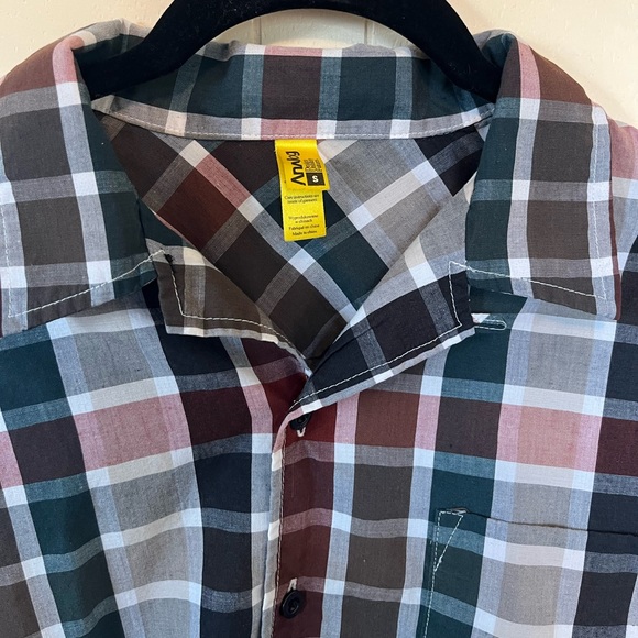 Analog Green and Brown checkered button up - Picture 3 of 5